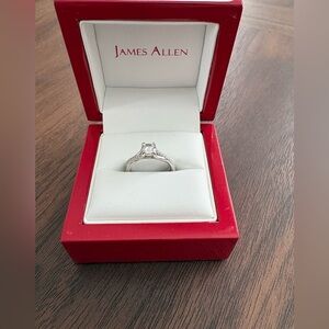 White 14k Gold Diamond Engagement Ring